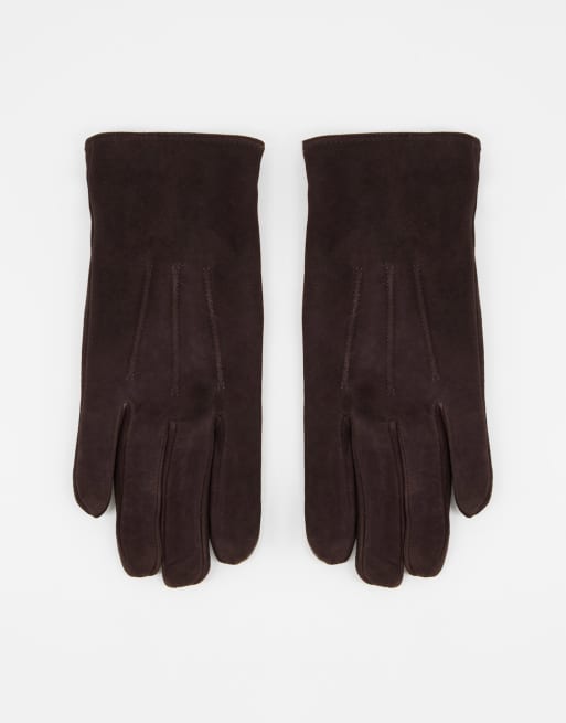 Barney's Originals - Handsker i brunt ruskind
