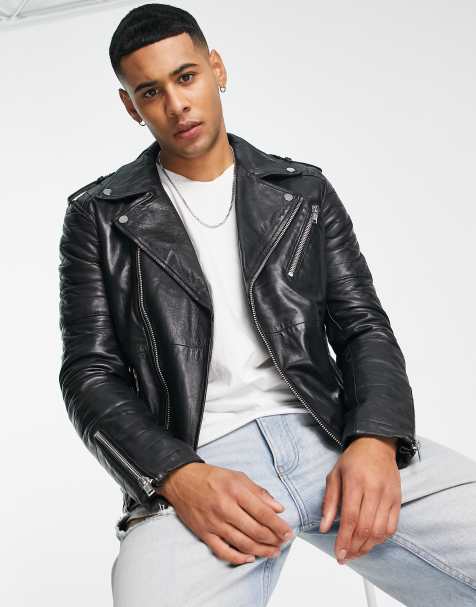 Men's Biker Jackets | Men's Leather Biker Jackets | ASOS