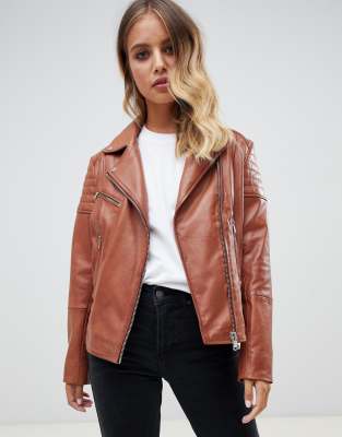 asos barney's leather jacket