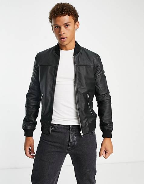 Faux Leather Bomber Jacket | peacecommission.kdsg.gov.ng