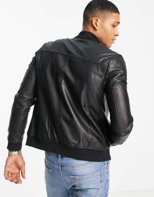 barneys leather bomber jacket