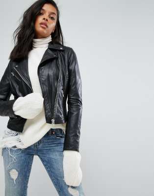 asos barney's leather jacket