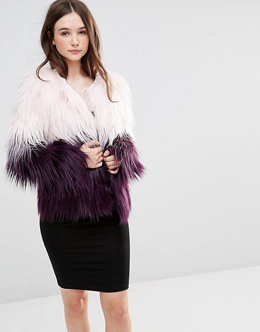 Barney's Originals Ombre Faux Fur Coat
