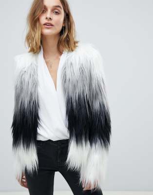 shaggy faux fur jacket