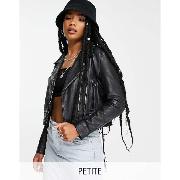 Asos barney's cheap leather jacket