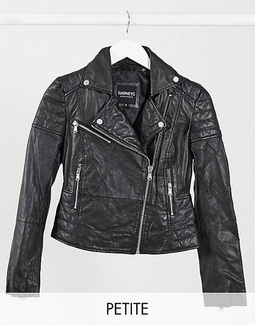 Barney's Originals Petite Clara real leather jacket