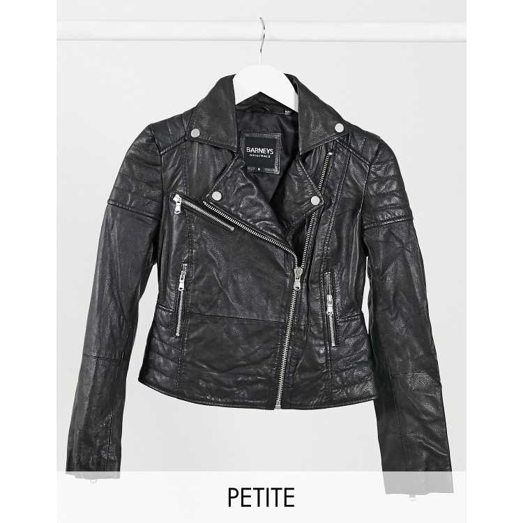 Barney's Originals Petite Clara real leather jacket