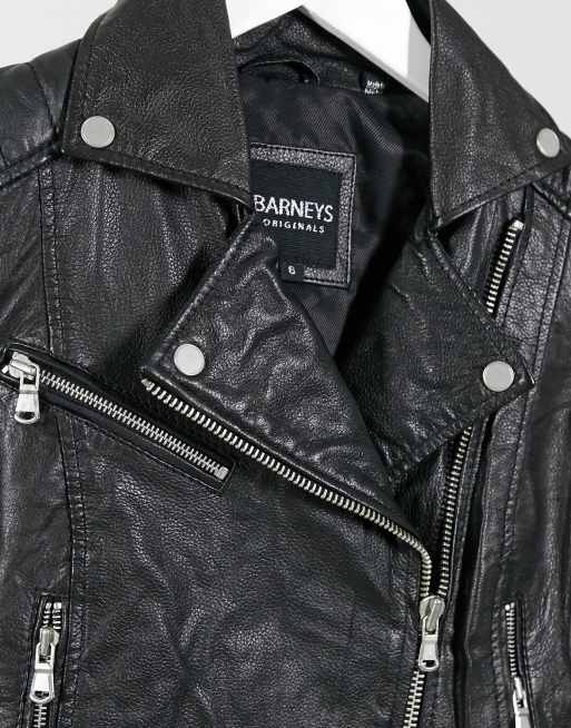 Asos barneys original sales leather jacket