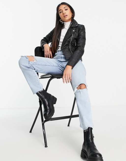 Barney's Originals Petite Clara real leather jacket, 4 of 4