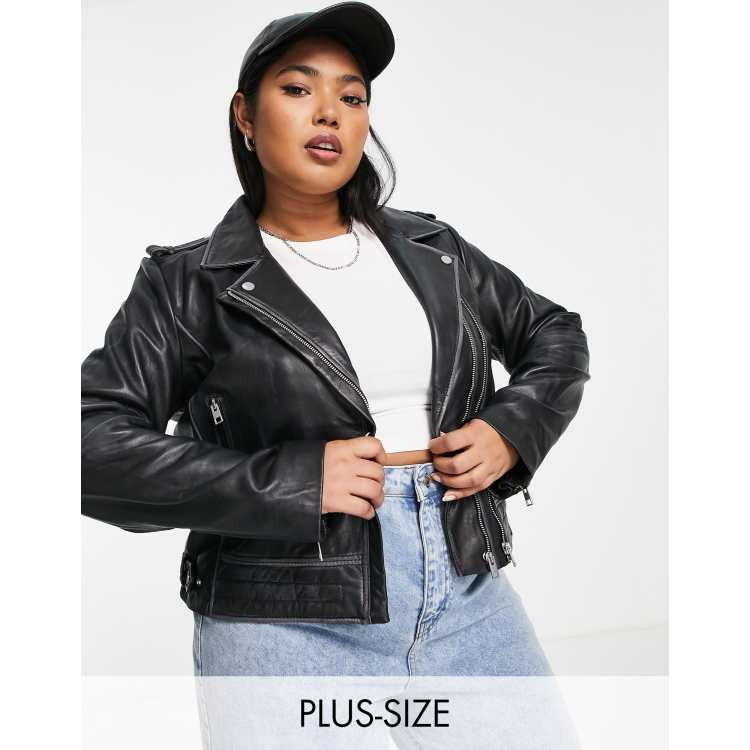 Asos barney's outlet leather jacket