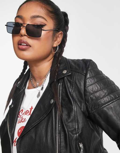 Barney's Originals Plus Clara real leather jacket, 4 of 4
