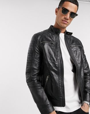 asos barney's leather jacket