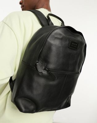 Barneys Originals real leather backpack in black