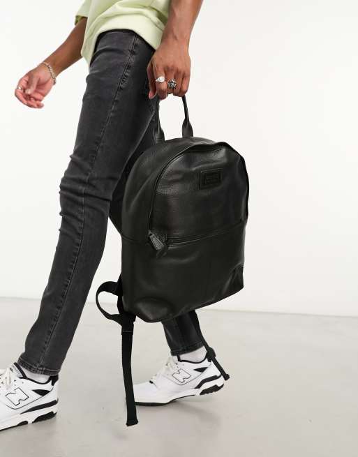 bluboon vintage leather backpacks Vintage Bluboon Canvas & Leather Army Green Rucksack Backpack