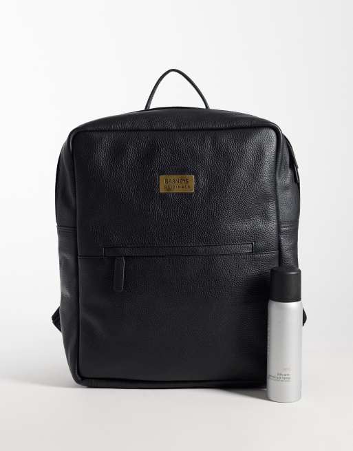 Barneys Originals Real leather backpack in black, 2 of 5