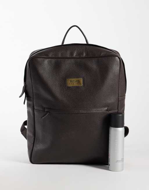 Barneys Originals Real leather backpack in brown, 2 of 5