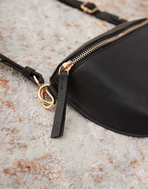 Barneys originals real leather bumbag in black, 4 of 4