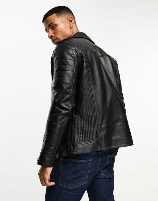 Mens barneys hot sale leather jacket