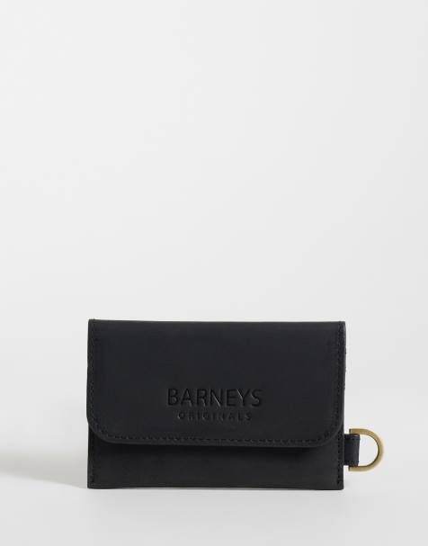 Barneys Originals Real leather coin/card holder in black - view 1