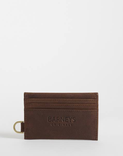 Barneys Originals Real leather coin/card holder in brown - view 1