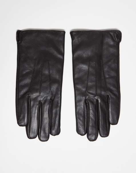 Barney's Originals real leather glove in black - view 1