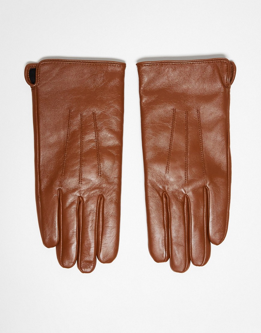 Barney’s Originals real leather glove in brown