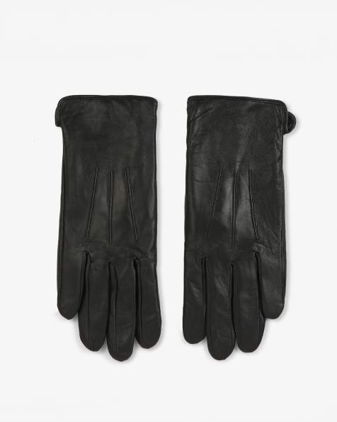 Barneys Originals Real leather gloves in black - view 1
