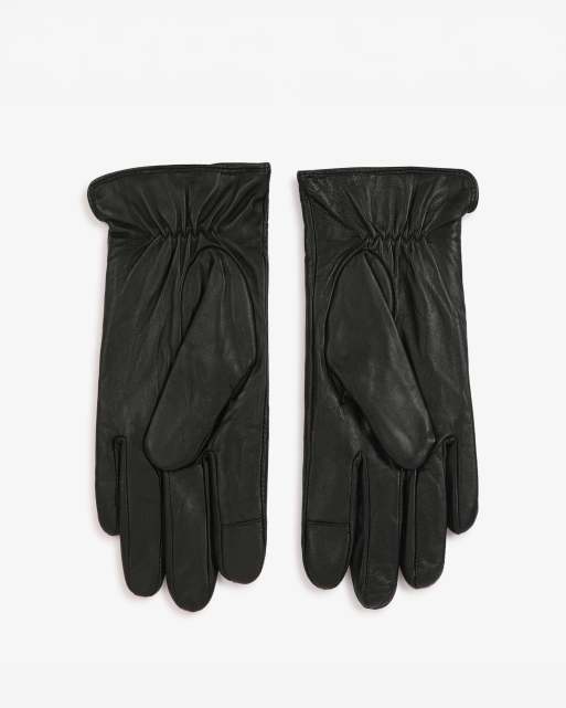 Barneys Originals Real leather gloves in black, 2 of 3