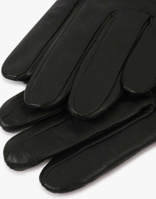 Barneys Originals Real leather gloves in black, 3 of 3