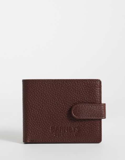 Barneys Originals Real leather wallet in cognac - view 1