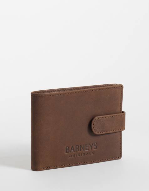 Barneys Originals Real leather wallet in tan - view 1