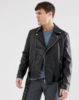 asos barney's leather jacket