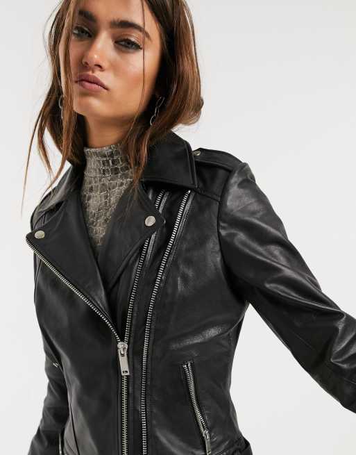 Asos barney's sale leather jacket