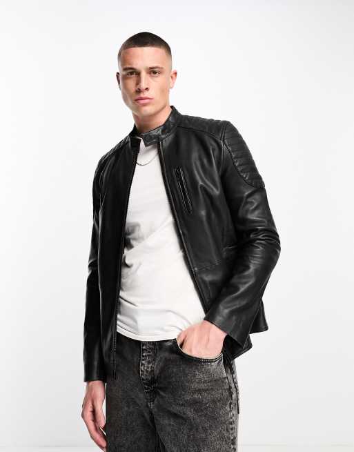 Asos barneys leather jacket hotsell