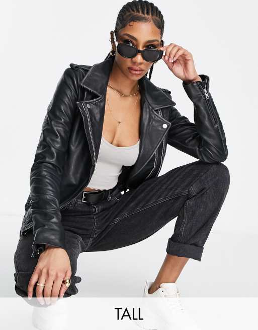 Tall size leather on sale jackets