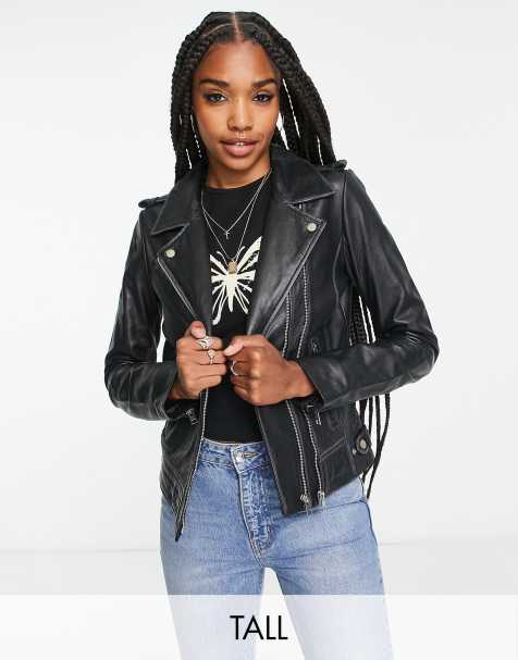 Pu biker clearance jacket womens