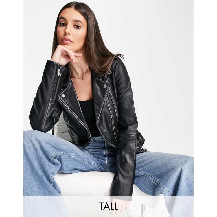 Asos barney's sale leather jacket