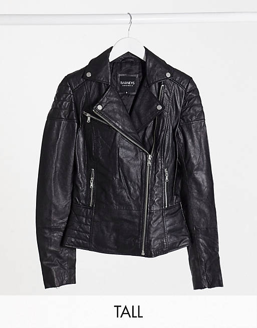 Barney's Originals Tall Clara real leather jacket
