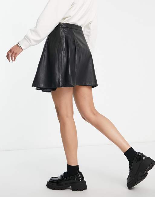 Leather hot sale tennis skirt