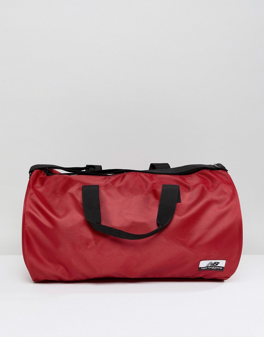 Barrel-formet duffelbag fra New Balance-Rød
