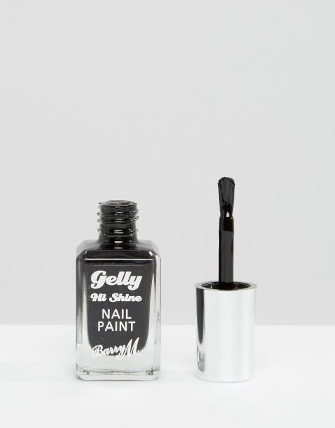 Barry M Gelly Hi-Shine Nail Polish - Black - view 1