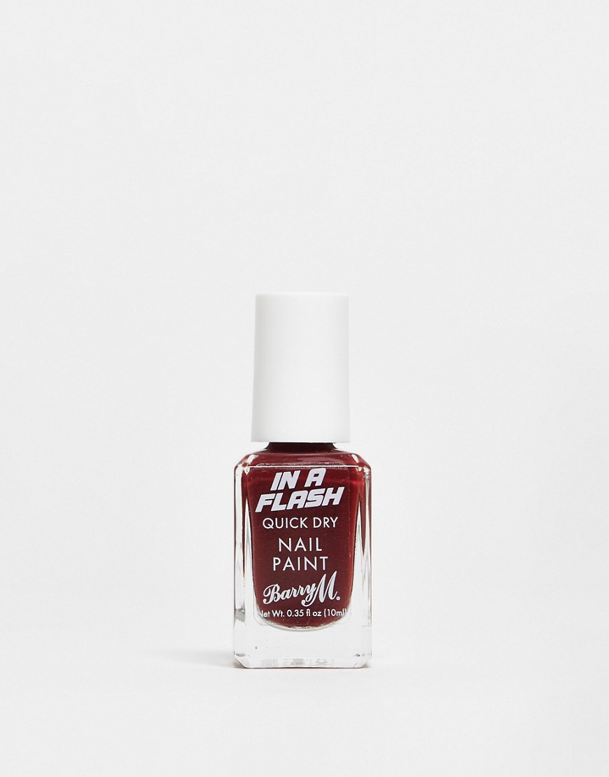 Barry M In A Flash Quick Dry Nail Paint - Maroon Motion-Brown
