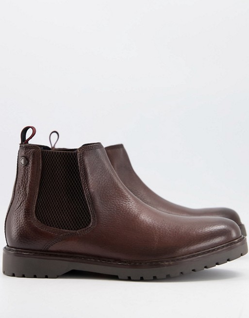 Base London anvil chelsea boots in brown in brown leather