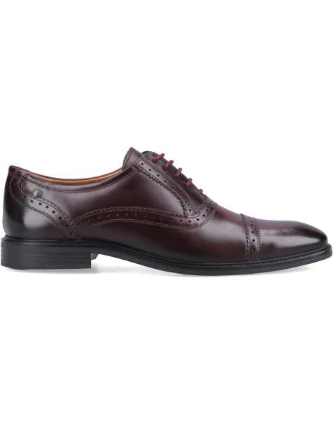 Base London Ascot toe cap oxford shoe in wine - view 1