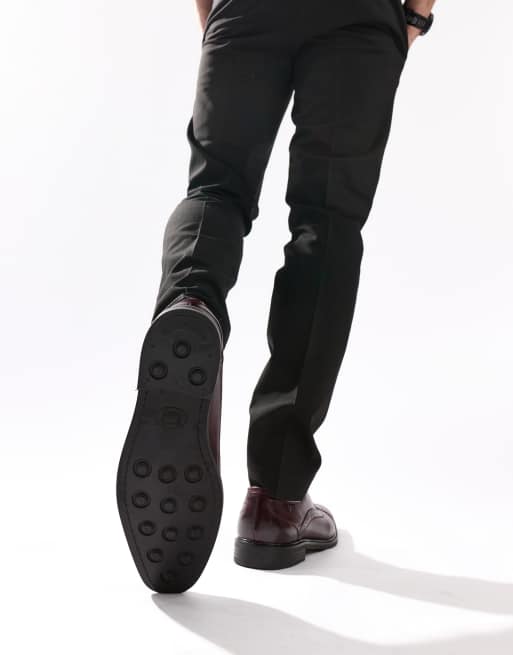 Base London Ascot toe cap oxford shoe in wine, 2 of 5