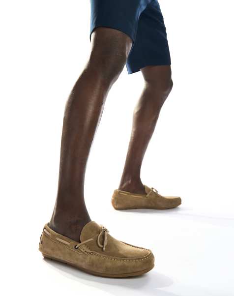 Base London Brooks driver shoe in camel - view 1