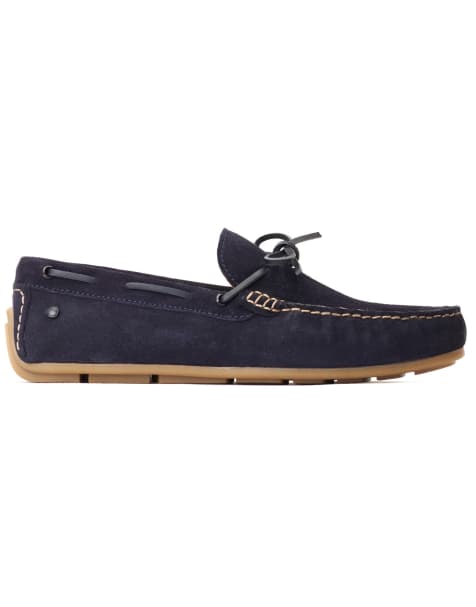 Base London Brooks driver shoe in navy - view 1