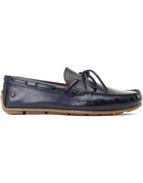 Base London Brooks driver shoe in navy - view 1