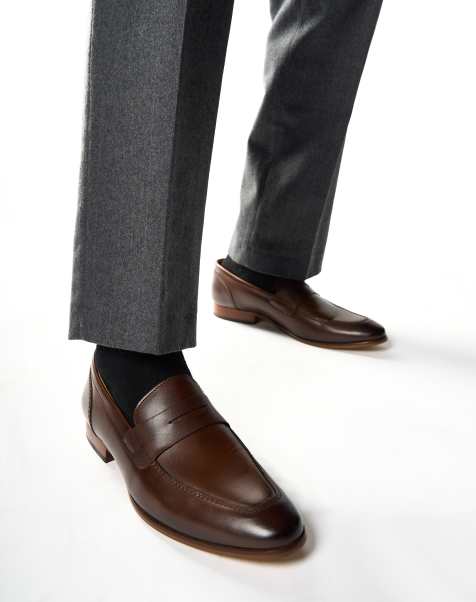 Base London Bruno penny loafer in brown - view 1