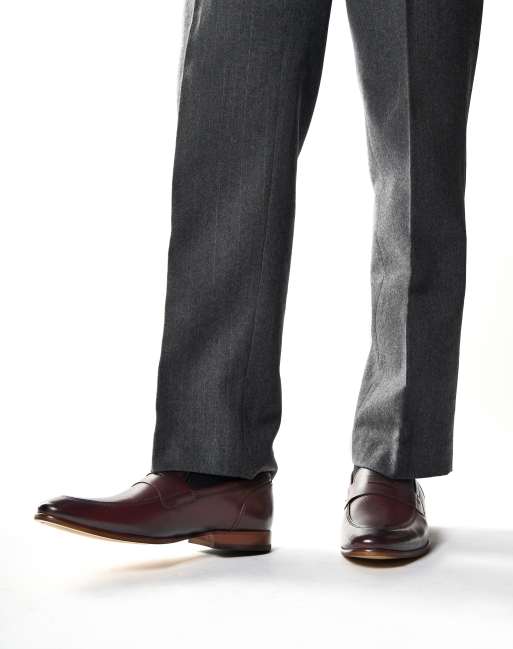 Base London Bruno penny loafer in wine, 3 of 4